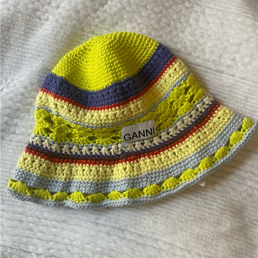 GANNI Hand Crochet Bucket Hat